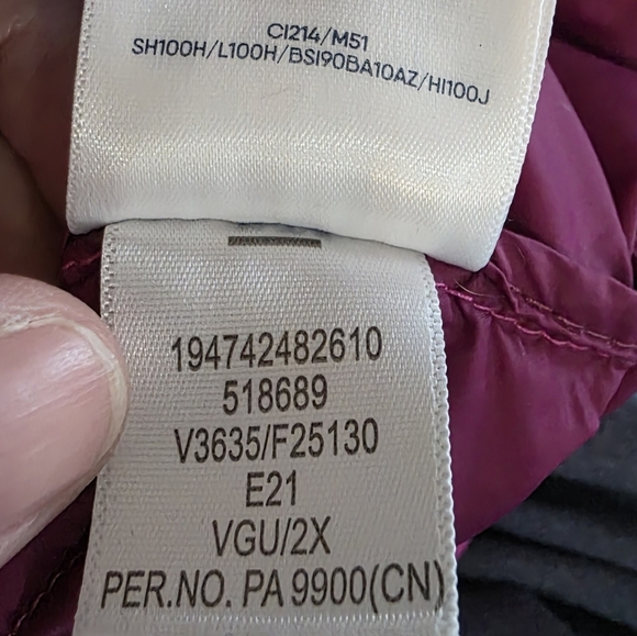 Lands End Womens Plus Size 2X Hooded Down Filled Puffer Coat Jacket Pink Light - Picture 4 of 7